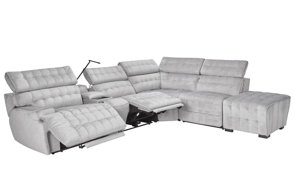 Dexter Zero Gravity Dual Power Reclining Sectional With Right Arm Facing Bump Ottoman 5 Dexter Zero Gravity Dual Power Reclining Sectional With Right Arm Facing Bump Ottoman - Image 3