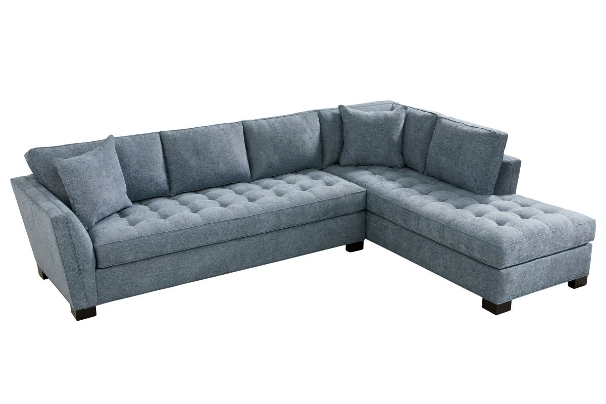 Illusions Blue 2-Piece Sectional With Right Arm Facing Chaise 3 Illusions Blue 2-Piece Sectional With Right Arm Facing Chaise