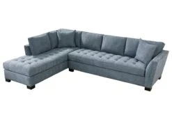 Illusions Blue 2-Piece Sectional With Left Arm Facing Chaise