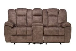 Boyne Coffee Reclining Glider Console Loveseat