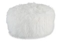 Ashley Galice Oversized White Accent Ottoman