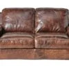Kensington Chestnut Leather Loveseat
