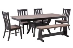 Covina Solid Oak Bench By Gascho With Driftwood Finish -Furniture Serie Shop 263080 1200x800