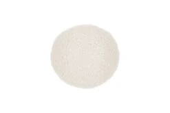 10 Inch Poodle Ball Ivory Toss Pillow