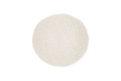 12 Inch Poodle Ball Ivory Toss Pillow