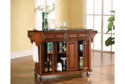 Crosley Solid Black Granite Top Kitchen Cart/Island In Classic Cherry -Furniture Serie Shop 69223 1200x800