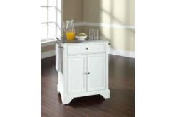 Crosley Lafayette Stainless Steel Top Portable Kitchen Island In White -Furniture Serie Shop 72607 1200x800