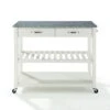 Crosley Solid Granite Top Kitchen Cart/Island With Optional Stool Storage In White -Furniture Serie Shop 72738 1200x800