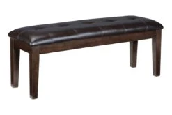Haddigan Large Upholstered Dining Room Bench In Dark Brown By Ashley