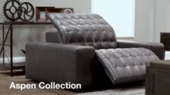 Aspen 127" Leather Dual Power Reclining Sofa With 2 Recliners -Furniture Serie Shop 862510267 299d566081e604475842b3d612243138da0d0e0f6daaaa04dcb88267aeb42fbb d 295x166