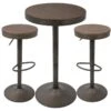 Dakota Industrial Farmhouse Pub/Dining Set In Antique And Brown By LumiSource -Furniture Serie Shop 95544 1200x800