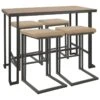Roman 5 Piece Industrial Counter Height Dining Set InGrey And Camel By LumiSource -Furniture Serie Shop 95953 1200x800
