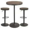 Dakota Industrial Farmhouse Pub/Dining Set In Grey And Brown By LumiSource -Furniture Serie Shop 96042 1200x800