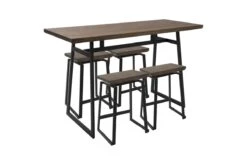 Geo 5 Piece Industrial Counter Set In Black And Brown By LumiSource