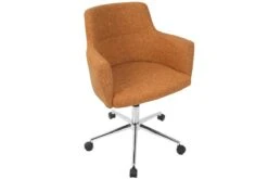 Andrew Contemporary Adjustable Office Chair In Orange By LumiSource